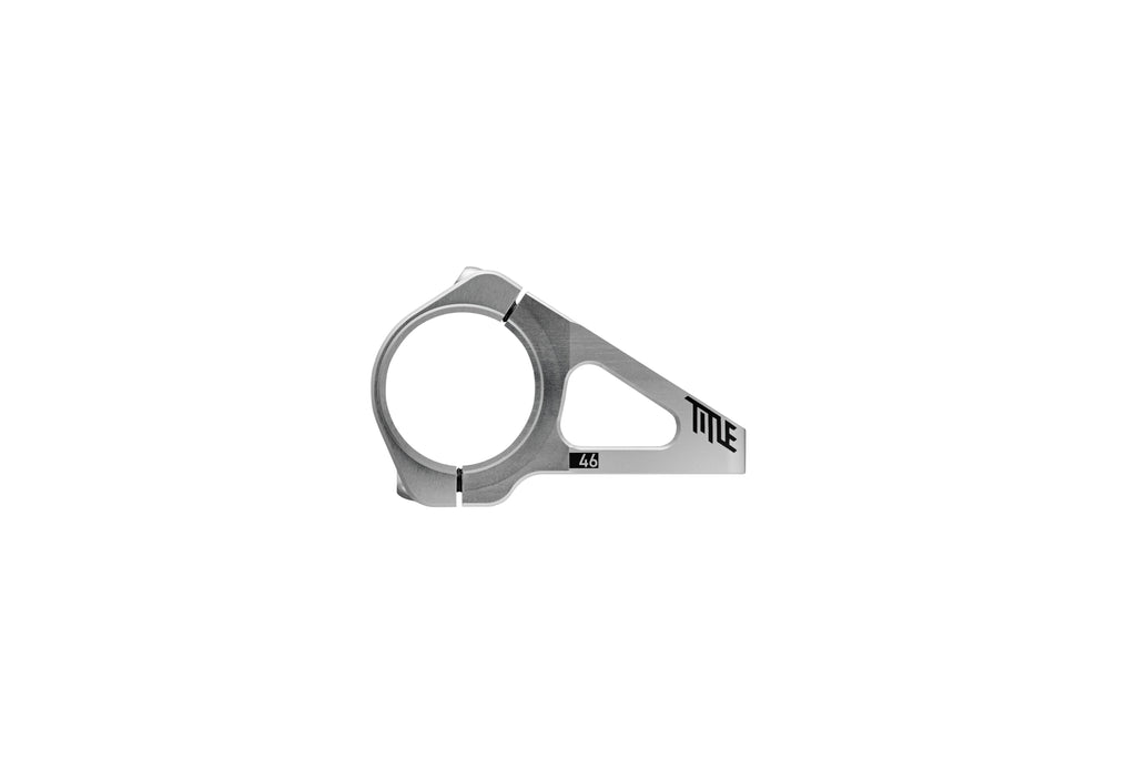 DM1 35 Direct Mount Stem - 35mm Chrome - side view with black title logo