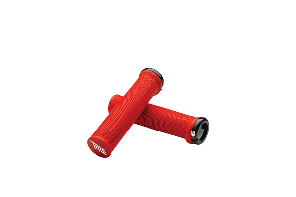 LO1 Grips in red with white Title logo