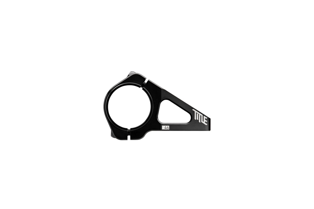 DM1 35 Direct Mount Stem - 35 mm in black - side view with white title logo
