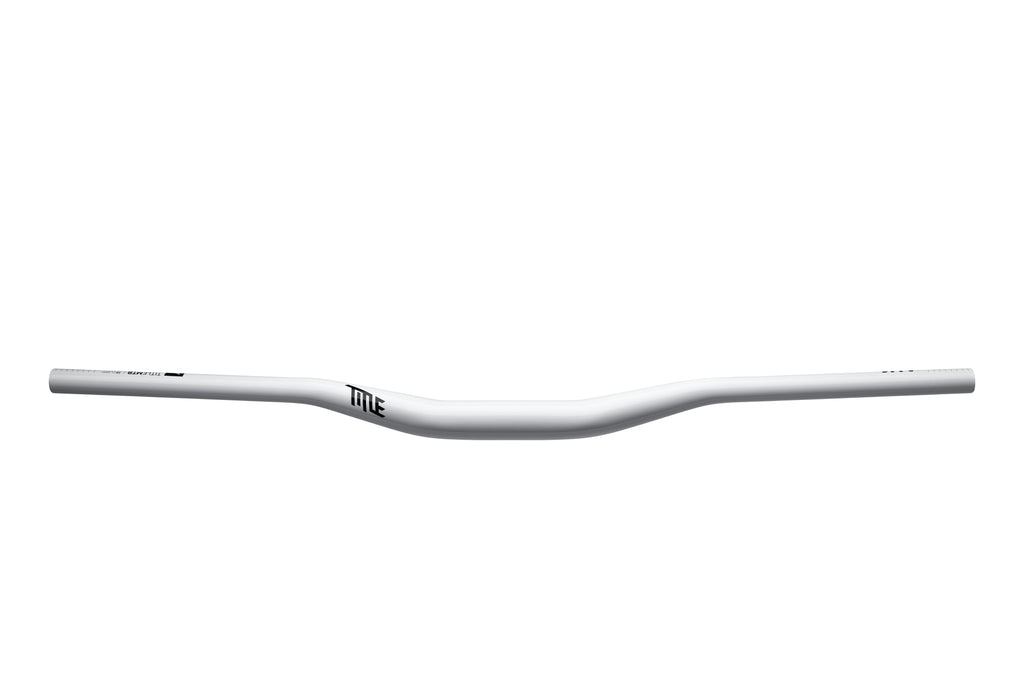 Title AH1 35 x 25mm rise white aluminium handlebar