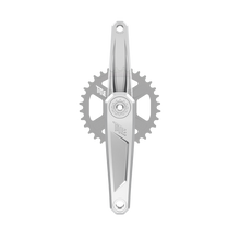 Title MTB CR1 Crank Arms (Spindle and Chainring not included) in Chrome, 155 mm, 32T, front view