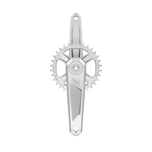 Title MTB CR1 Crank Arms (Spindle and Chainring not included) in Chrome, 155 mm, 32T, front view