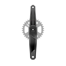 Title MTB CR1 Crank Arms (Spindle and Chainring not included) in Black, 160 mm, 32T, front view