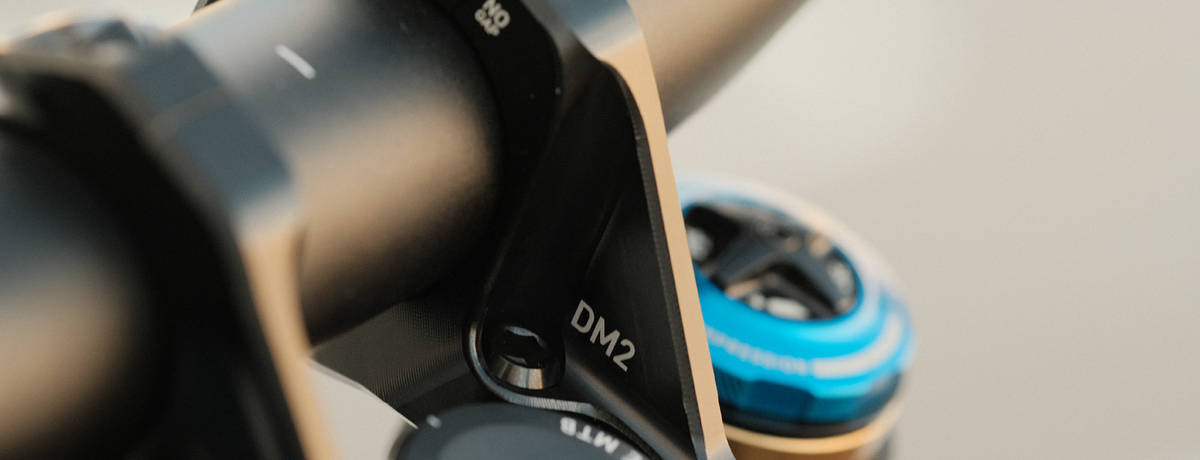 Mountain bike stem with Title MTB DM2 branding