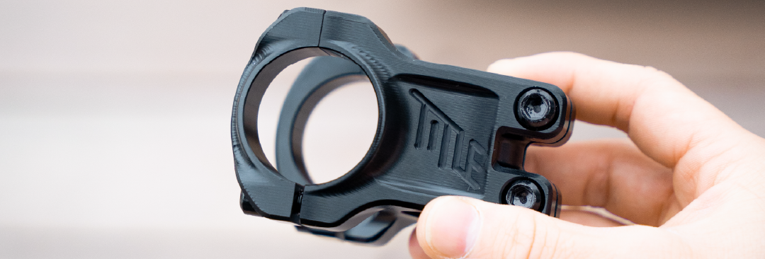 Black mountain bike stem