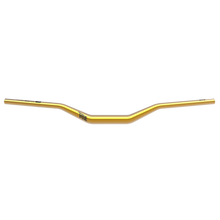 Gold bicycle handlebar on a white background