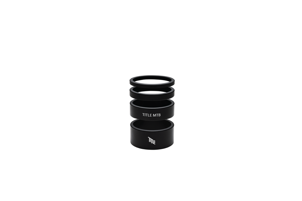 Title MTB black aluminium headset spacer kit