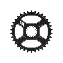 Title MTB CR1 8-Bolt Chainring in Black, front view