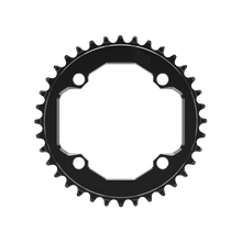 Title MTB CR1 104 BCD Chainring in Black, front view