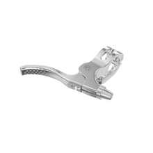 Metallic lever on a white background