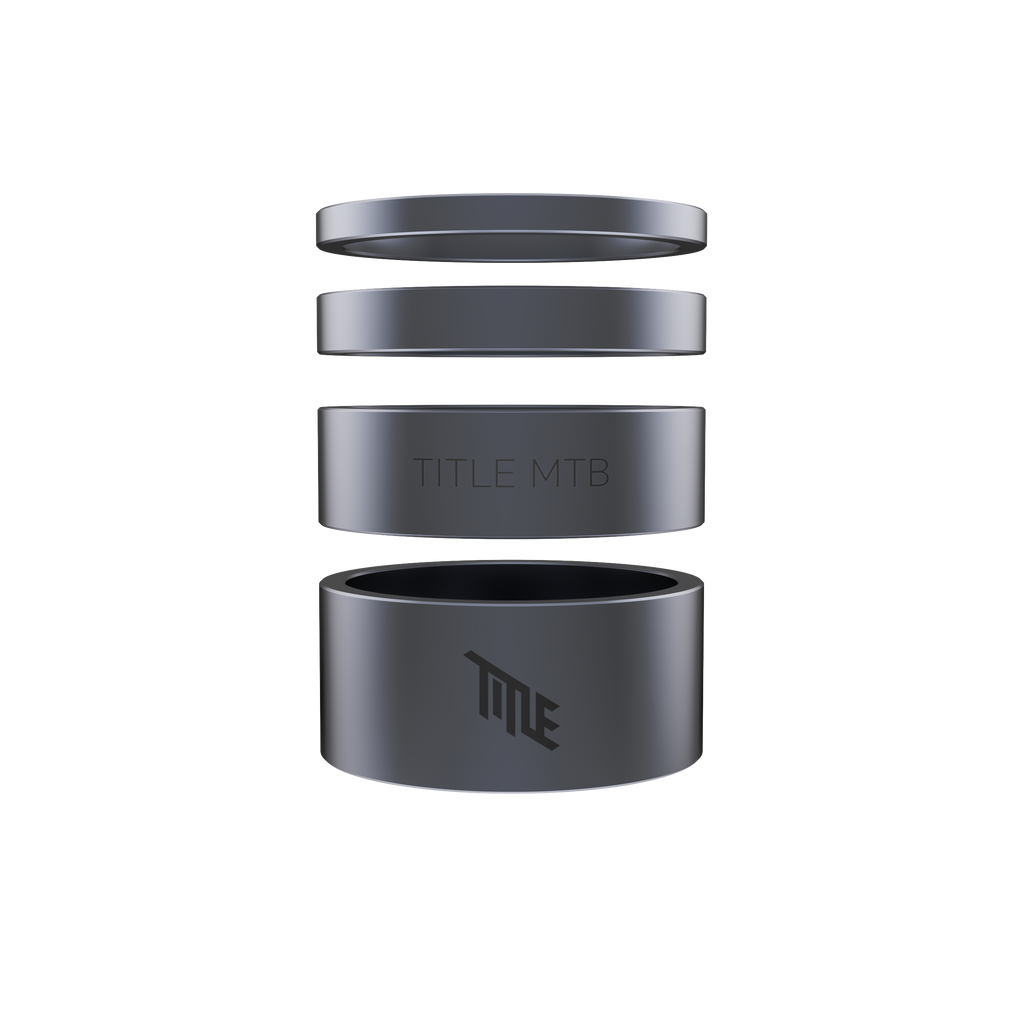 Title MTB Alloy Headset Spacer Kit in Black and Grey, product image 3